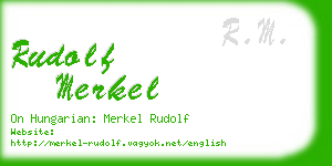 rudolf merkel business card